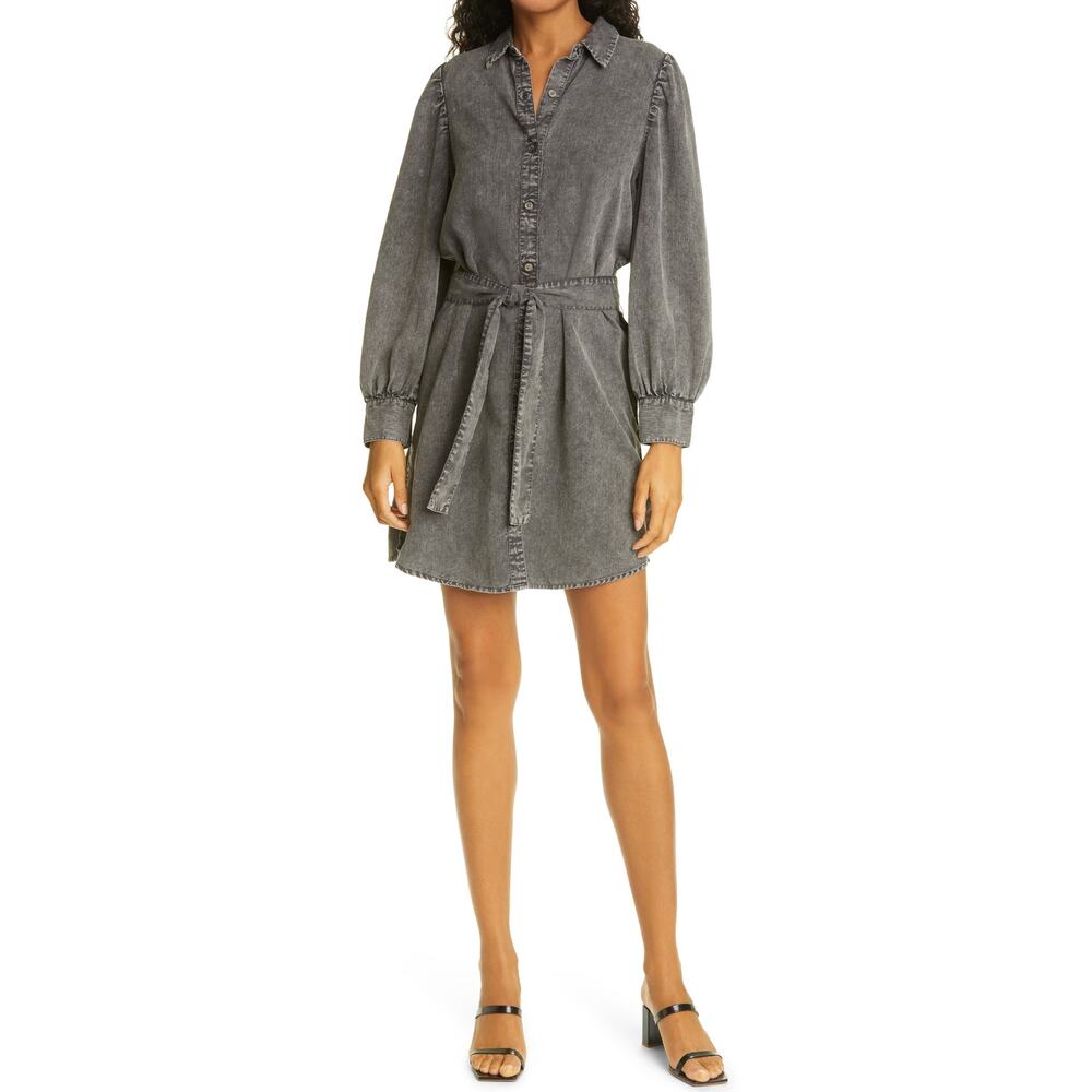 Rails 'Adele' Black Long Sleeve Shirtdress Size M